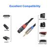 MOOKEENONE 3.5mm TRS Male to XLR Female Shielded Microphone Mic Audio Cable for for Mobile Phones, Computers, Live Streaming Sound Cards view 3