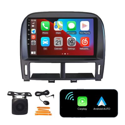 [2G+32G] 9" Carplay Android Auto Touchscreen Autoradio Car Stereo GPS Navigation FM Radio Head Unit WiFi Mirror Link Multimedia Player GPS Radio DSP Forlexus ls430 2001-2006 high Version