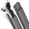 62.8in TV Cable Hider - Cord Hider Cable Management Wall, Cable Raceway Grey Wire Hider, Paintable Cable Concealer for Wall Mounted TV, Wall Wire Covers for Cords, 4* L15.7in *W1.2in *H0.59in view 1