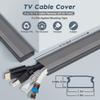 62.8in TV Cable Hider - Cord Hider Cable Management Wall, Cable Raceway Grey Wire Hider, Paintable Cable Concealer for Wall Mounted TV, Wall Wire Covers for Cords, 4* L15.7in *W1.2in *H0.59in view 2