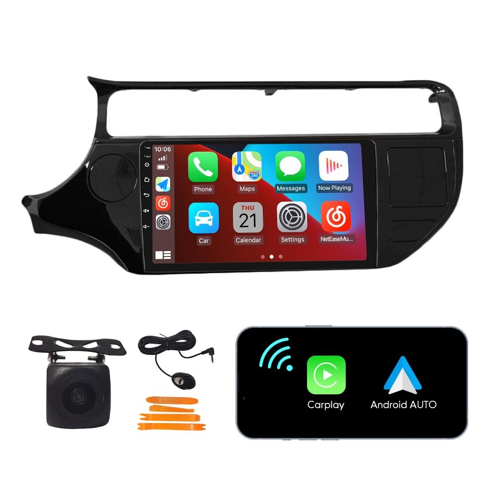 [2G+32G] 9" Carplay Android Auto Touchscreen Autoradio Car Stereo GPS Navigation FM Radio Head Unit WiFi Mirror Link Multimedia Player GPS Radio DSP Forkia Rio 2015-2018