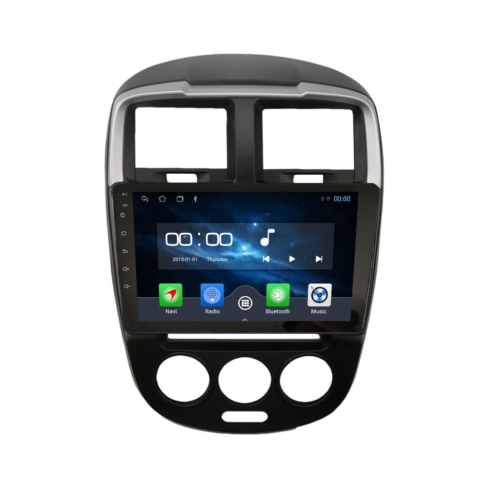 [2G+32G] Carplay Android Auto Touchscreen Autoradio Car Stereo GPS Navigation FM Radio Head Unit WiFi Mirror Link Multimedia Player GPS Radio DSP Forproton exora 2009-2021 biack with Silver Stripe