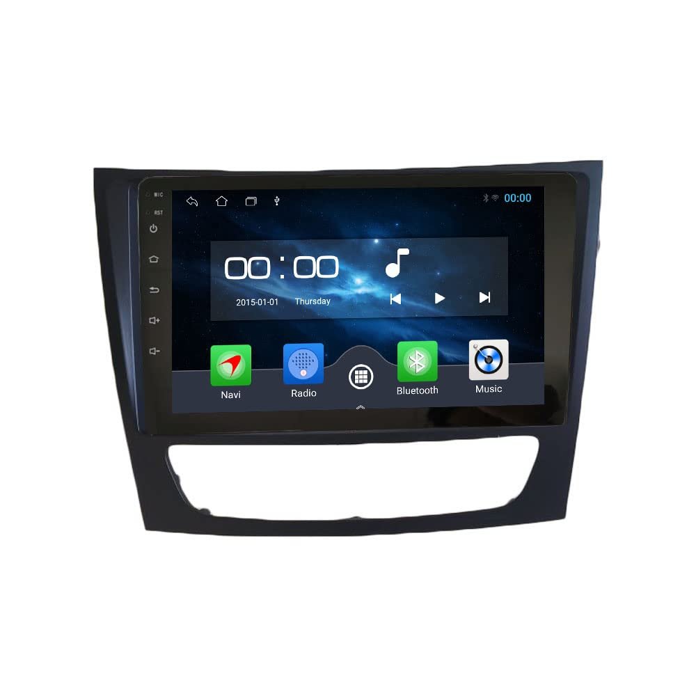 [2G+32G] 9" Carplay Android Auto Touchscreen Autoradio Car Stereo GPS Navigation FM Radio Head Unit WiFi Mirror Link Multimedia Player GPS Radio DSP Forbenz e Class 2005-2008