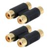 MOUDOAUER 2Pcs Gold Plated RCA Female to Female Adapter, Female to RCA Female Jack Adaptor Connector view 3