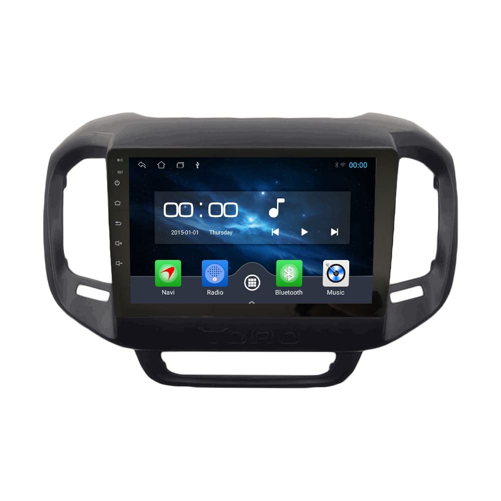 [2G+32G] 9" Carplay Android Auto Touchscreen Autoradio Car Stereo GPS Navigation FM Radio Head Unit WiFi Mirror Link Multimedia Player GPS Radio DSP Forfiat Toro 2016-2019 uv Black