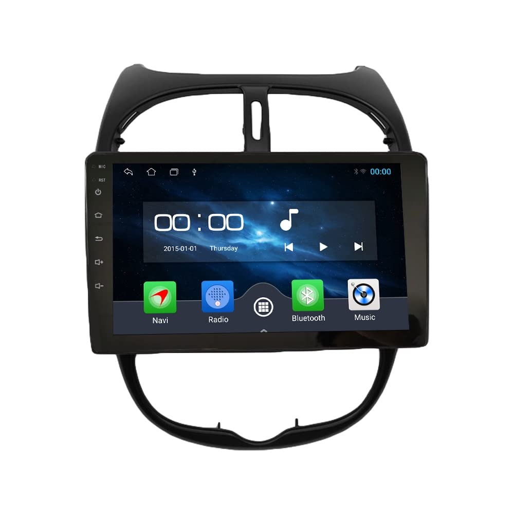 [2G+32G] 9" Carplay Android Auto Touchscreen Autoradio Car Stereo GPS Navigation FM Radio Head Unit WiFi Mirror Link Multimedia Player GPS Radio DSP Forpeugeot 206 2000-2016 Citroen c2