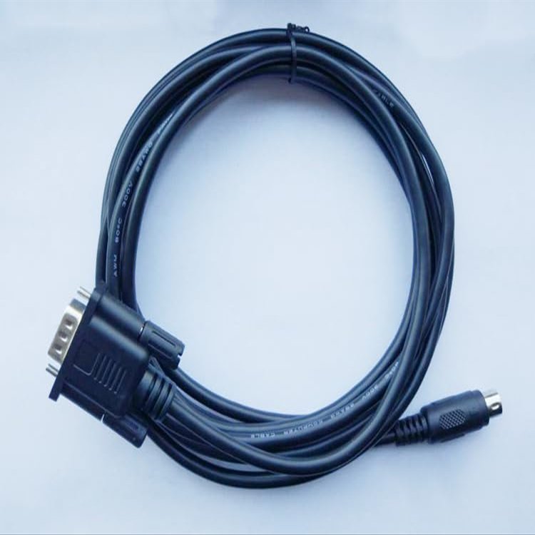 for GOT2000-FX (RS422 Type) PLC Communication Cable Touch Panel GT2310 GT2308 GS2107 GS2110 Connection FX Series Black Length : 5 Meters