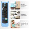 2 Pack Silicone Remote Cover Case Glow in The Dark, Anti-Slip Silicone Protective Case with Lanyard Blue & Rose Red view 4