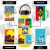 100 PCS Travel Around The World Travel Stickers for Water Bottles, Luggage, Laptop, Bike, Nature - Teens, Girls, Kids, Adults - World Stickers Set (Country & Regions Logo) view 2