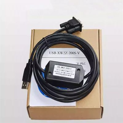 Support USB-XW2Z-200S-V PLC Programming Cable CQM1 C200HE C200HG C200HX Series Programming Uploading and Downloading Cable Cord Black Length: 3 Meter