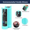 3 Packs Silicone Remote Cover Case Glow in The Dark, Anti-Slip Silicone Protective Case with Lanyard(Glow Green & Sky Blue & Orange) view 4
