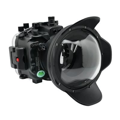 Seafrog Professional Waterproof Housing with 6" Dry Dome Port Kit, for Sony A7SIII/A7S3 with FE12-24 F4 and FE16-35 F4(Zoom Gear Included) Underwater 40m/130fit Diving Case-Black