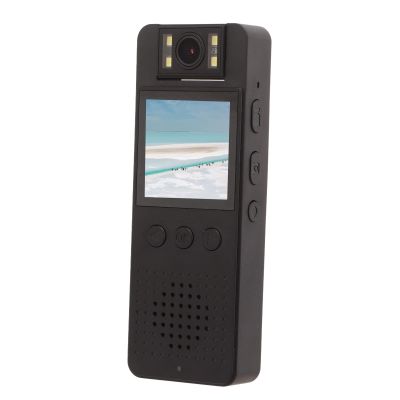 HOHXFYP Body Camera with 180 Rotating Lens and 4 Fill Light, Enabled 1080P Video Recorder, HD Portable Expandable Memory Noise Reduction Camera