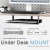 IFCASE Metal Under Desk Shelf Mount Holder for Laptop, Xbox Series S, Xbox One S/X, PS4 Slim/Pro, Desktop Mini PC, Wireless Amplifier, CalDigit TS4 (Silver) view 2