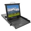 1U Rack Mount KVM Console, 8 Port VGA KVM Switch w/17'' LCD Monitor Touchpad Keyboard, 8 x VGA Cables Included, Switching via Front Panel LEDs, Keyboard Hotkey or On-Screen-Display (OSD) view 1