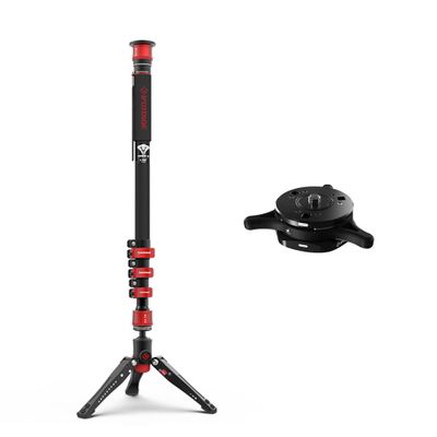 IFOOTAGE 71 "Aluminum monopod and Quick Release Version, Cobra 3 A180F and Seastar Q1S, Retractable Video monopod with feet, Professional SLR monopod, Compatible with Sony Canon Nikon SLR Cameras