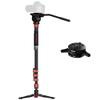 IFOOTAGE 71 "Aluminum monopod, Video Fluid Head and Quick Release Version, Cobra 3 A180F, Retractable Video monopod with feet, Professional SLR monopod, Compatible with Sony Canon Nikon SLR Cameras view 1