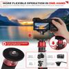 IFOOTAGE 71 "Aluminum monopod, Video Fluid Head and Quick Release Version, Cobra 3 A180F, Retractable Video monopod with feet, Professional SLR monopod, Compatible with Sony Canon Nikon SLR Cameras view 2