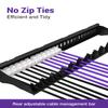 VCE Cat6 Patch Panel 24 Port, 1U Blank Removable Panel with Adjustable Rear view 2