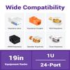 VCE Cat6 Patch Panel 24 Port, 1U Blank Removable Panel with Adjustable Rear view 4