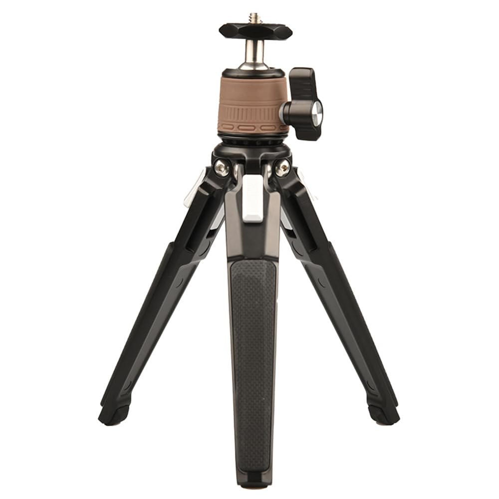 Andoer Tabletop Tripod Lightweight Tripod Stand Mini Tripod Foldable Tripod With Detachable Ball Head Aluminum Alloy 3Kg/6.6Lbs Load Capacity Compatible With Canon/Nikon/Sony Camera And Dji Gimbals