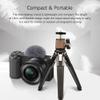 Andoer Tabletop Tripod Lightweight Tripod Stand Mini Tripod Foldable Tripod With Detachable Ball Head Aluminum Alloy 3Kg/6.6Lbs Load Capacity Compatible With Canon/Nikon/Sony Camera And Dji Gimbals view 4