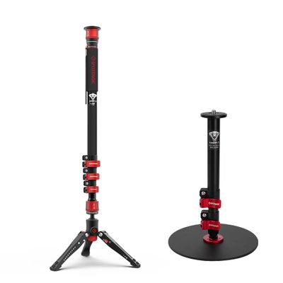 IFOOTAGE 71 "Aluminum Monopod and Round Base Monopod, Cobra 3 A180F and Cobra 2, Retractable Video Monopod with Feet, Professional SLR Monopod, Compatible with Sony Canon Nikon SLR Cameras