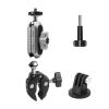 Andoer Camera Mounts Clamp Mount Bicycle Handlebar Adapter Mount Aluminum Alloy with Dual 360Rotatable Ball Head with GoPro Adapter Compatible with GoPro Hero 11/10/9/8/7 Insta360 One/X2/X3 Cameras view 1