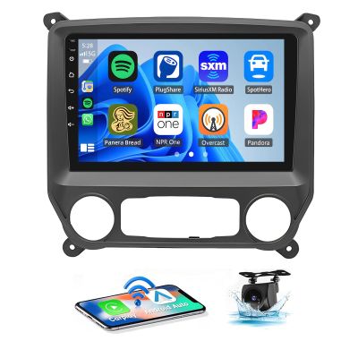 Saitedudu Android 13 Car Radio Stereo Compatible with 2014-2018 Chevy Silverado GMC Sierra Car Radio with Carplay/Android Auto, Support GPS WiFi Bluetooth SWC 1080P/Hi-Fi Audio Backup Camera