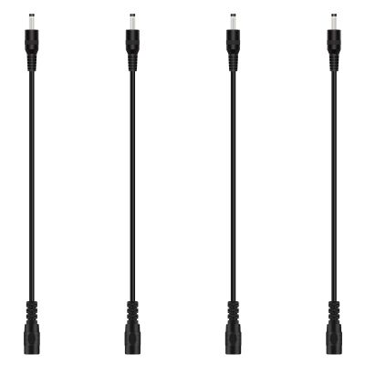 Fancasee 4-Pack 1FT 3.5mm x 1.35mm DC Power Extension Cable Male to Female Plug Jack Power Supply Adapter Extension Cord for IP Camera CCTV Surveillance Security Camera LED Strip DVR Router