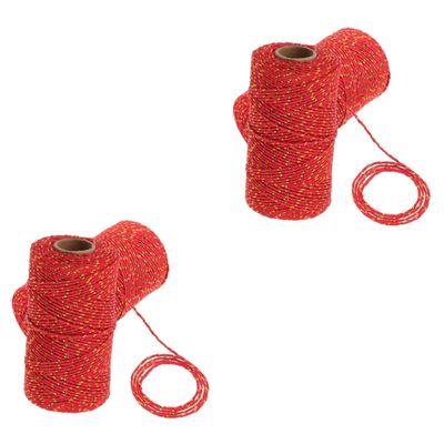 DOITOOL 2pcs Bundles of Metallic Packing Ropes Versatile Wrapping and Tagging Cord for Festivals and Celebrations Thread Total