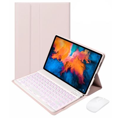 Keyboard Case for Lenovo Tab P11 Pro 2Nd 2022 11.2" TB132FU TB138FC, Backlit Keys, Wireless Detachable Keyboard with Bluetooth Mouse,Pink