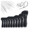 BREAKA 25-100Pcs Black/White Cable Ties Self-Locking Plastic Nylon Wire Cable Zip Tie Clamps Assorted Size Fastening Rings (Size : White 2.5x100-100pcs) view 1