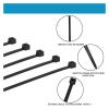 BREAKA 25-100Pcs Black/White Cable Ties Self-Locking Plastic Nylon Wire Cable Zip Tie Clamps Assorted Size Fastening Rings (Size : White 2.5x100-100pcs) view 2