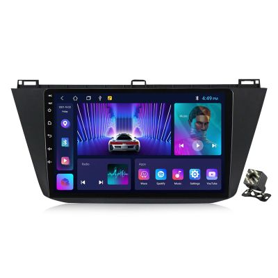 10'' Car Radio Multimedia Player for Volkswagen VW Tiguan 2 Mk 2016-2022 Android 12 Car Stereo with Navigation GPS BT CarPlay/Android Auto WiFi 4G SWC FM/RDS+Backup Camera,Ts722/2+32g