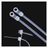 BREAKA 100Pcs Nylon Cable Tie 4 * 200 Fixed Cable Tie Nylon Cable Zip Ties with Screw Hole Mount Self Locking Loop Wrap Bundle Tie Straps (Color : 100pcs-white, Size : 5x400M dia5.5) view 2