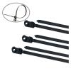 BREAKA 100Pcs Nylon Cable Tie 4 * 200 Fixed Cable Tie Nylon Cable Zip Ties with Screw Hole Mount Self Locking Loop Wrap Bundle Tie Straps (Color : 100pcs-white, Size : 8x300M dia6.5) view 3