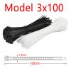 BREAKA 100PCS Self-Locking Plastic Nylon Cable Tie White 3mm 4mmx200mm Industrial Binding Fastening Winding Zipper Wire Tie Kit Black (Color : 4x500 3.6mm (100pcs), Size : Black) view 2
