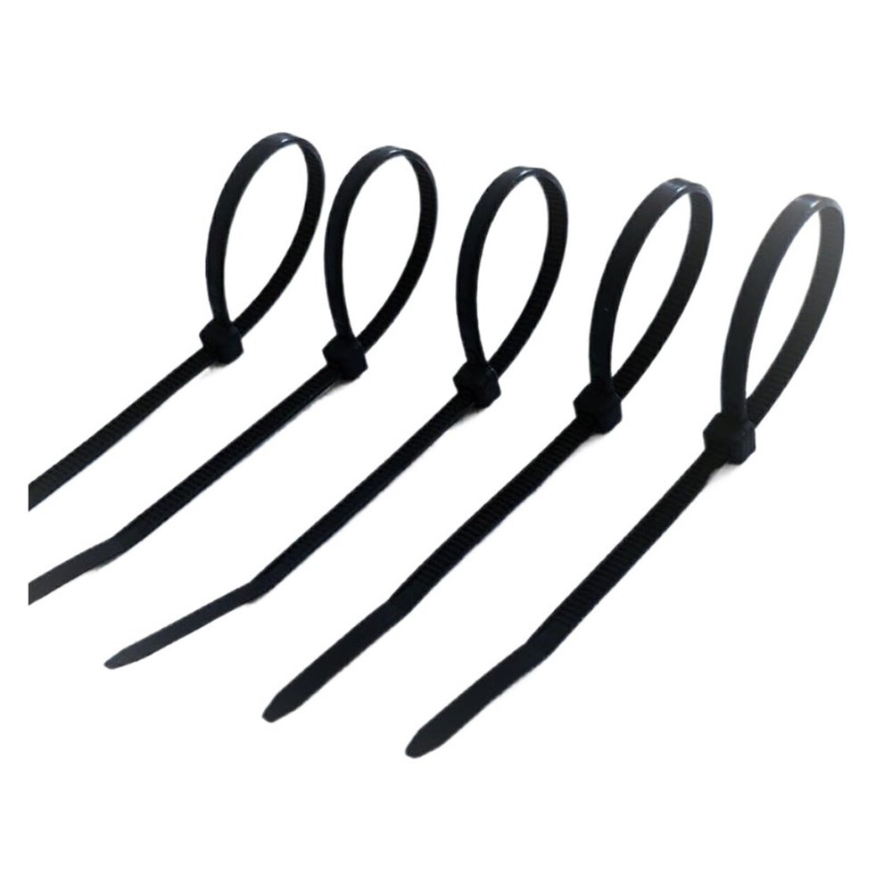 BREAKA Plastic Nylon Wire Cable Zip Ties Self-Locking Cable Ties 100pcs Black White Cable Ties Fasten Loop Tie Organiser Fasten Cable (Color : 4-200mm-white)