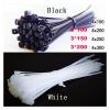 BREAKA Plastic Nylon Wire Cable Zip Ties Self-Locking Cable Ties 100pcs Black White Cable Ties Fasten Loop Tie Organiser Fasten Cable (Color : 4-200mm-white) view 3