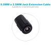 Fancasee 2-Pack 3FT 5.5mm x 2.5mm DC Power Extension Cable Male to Female Plug Jack Power Supply Adapter Extension Cord for IP Camera CCTV Surveillance Security Camera LED Strip DVR Router view 3