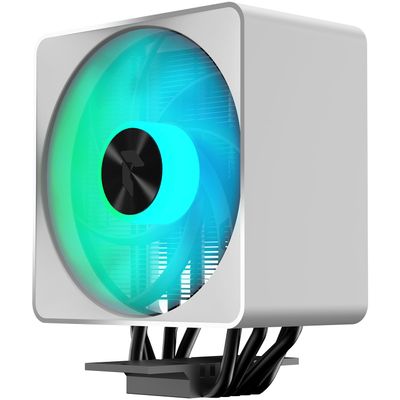 APNX AP1-V White Tower ARGB CPU Air Cooler, 5 Heat Pipes, Aluminum Frame, PWM Hydro Bearing Fan, High Air Flow, 165mm (H), Intel LGA 1700/1200, AMD Ryzen AM5/AM4