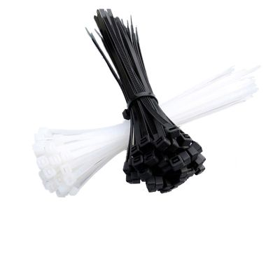 BREAKA 100Pcs 1.9 * 100 2.7 * 150 2.7 * 200 Nylon Cable Tie Self Locking Plastic Loop Wire Black Wrap Strap Zip Organizer Fasten Tension Belt (Color : 100PCS 4X400, Size : White)