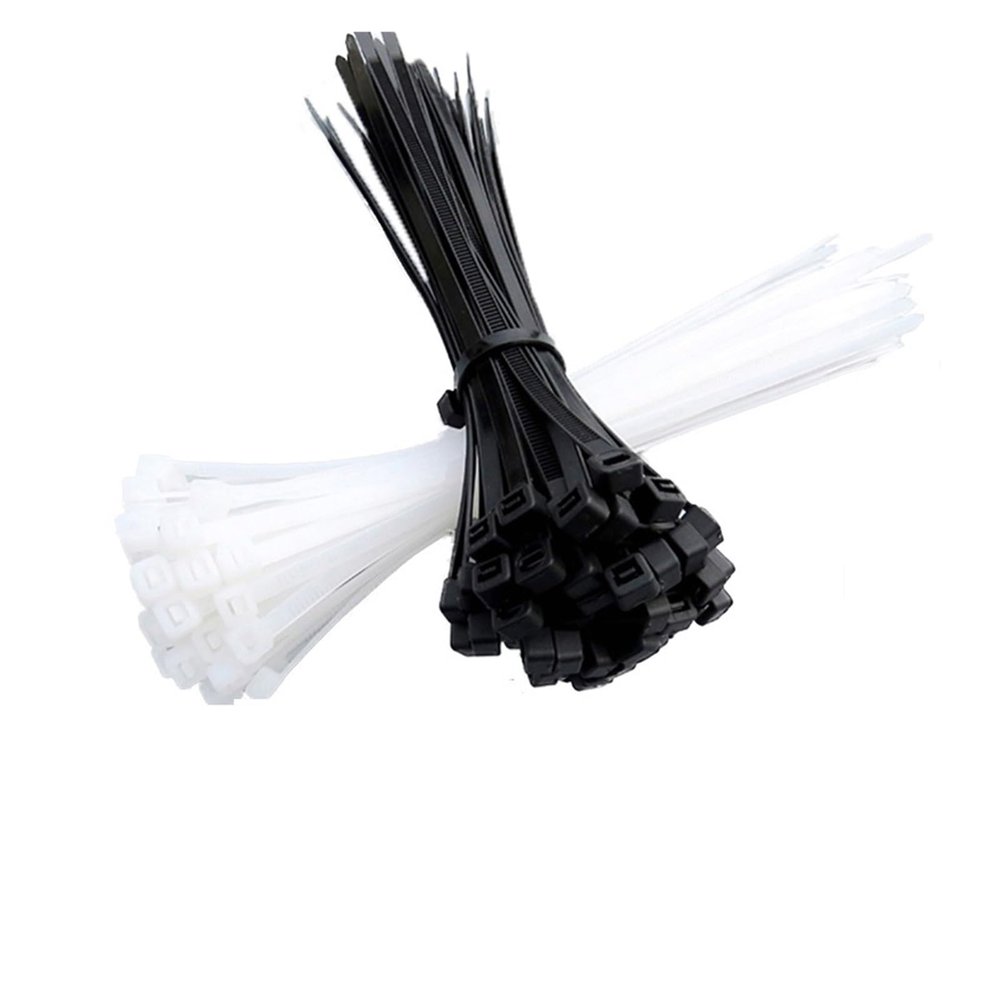 BREAKA 100Pcs 1.9 * 100 2.7 * 150 2.7 * 200 Nylon Cable Tie Self Locking Plastic Loop Wire Black Wrap Strap Zip Organizer Fasten Tension Belt (Color : 100PCS 4X400, Size : White)