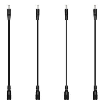 Fancasee DC Power Extension Cable, 5.5mm x 2.5mm Extension Cord, 4-Pack 1FT Male to Female Plug Jack Power Supply Adapter Cable for CCTV Surveillance Security Camera LED Strip