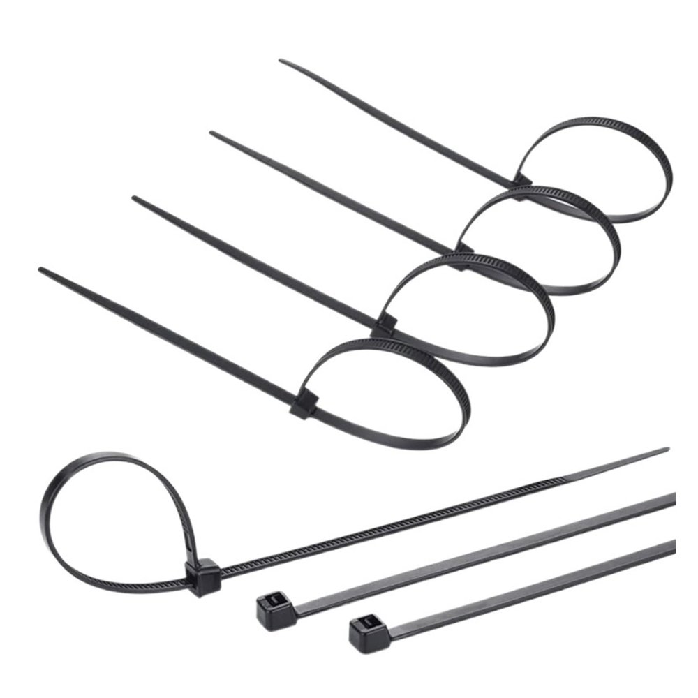 BREAKA 100Pcs Nylon Cable Tie Self Locking Plastic Loop Wire Black 1.9X60 2.7X250 Wrap Strap Zip Organizer Fasten Tension Belt (Color : White 100 pcs, Size : 7.6X400mm)