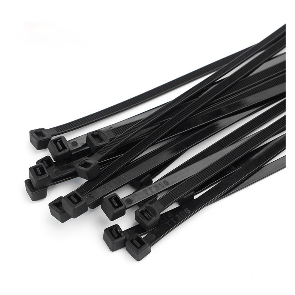 BREAKA 500pc Self-Locking Plastic Nylon Tie Black Zip Wraps Strap Nylon Cable Ties Holder Fastening Ring 3X200 Loop Wire Wrap 4x200 (Color : 3x200 500PCS)