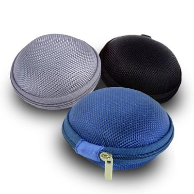 3-Pack Earbuds Case in Blue, Grey, Black - Lightweight and Durable Hard Shell Storage for Earphones, Headphones, and Cables - Perfect for Travel, School, and Everyday Use