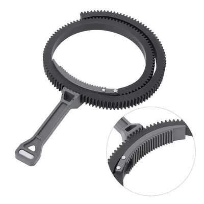 ASHATA Follow Focus with Gear, Plastic Adjustable Zoom Focusing Handle Lever for Digital DSLR Camera, Camcorder, DV, HDV, HD Camera Etc (Gray)