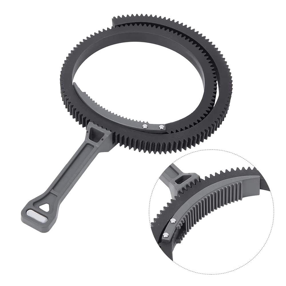 ASHATA Follow Focus with Gear, Plastic Adjustable Zoom Focusing Handle Lever for Digital DSLR Camera, Camcorder, DV, HDV, HD Camera Etc (Gray)